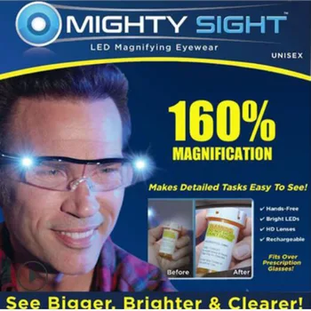 Diamond Tapybos, Siuvinėjimo kryželiu LED Su šviesos anti-mėlyna Šviesa skaityti zoom skaitymo akiniai Didinamojo stiklo 1,6 karto