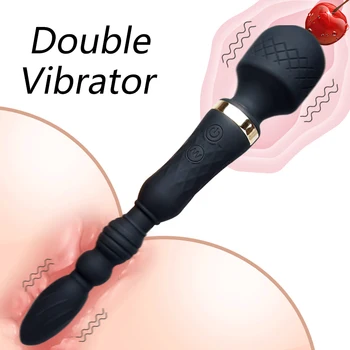 Didžiulis Magic Wand Vibratoriai moterims, USB Mokestis Didelis AV Stick Moterų G Spot Massager Klitorio Stimuliatorius Suaugusiųjų Sekso Žaislai Moteris
