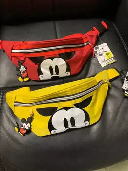 Disney mcikey pelės mergina krepšys animacinių filmų krūtinės maišelį Minnie Diržo maišelis moterų pečių maišą