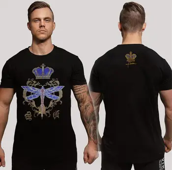 Dizaineris kalnų krištolas T-shirt Vyrai tees Trumpas Rankovės lašas laivybos vyrų dovanos