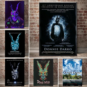 Donnie Darko Siaubo Lempos Filmą Retro Characer Drobės Tapybos Plakatai ir PrintsWall paveiksl už Kambarį be Rėmelio