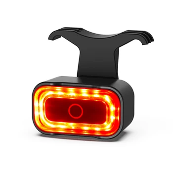 Dviračių Smart Stabdžių Uodegos Šviesos USB Įkrovimo Saugos Galinis Žibintas Įspėjimo IPX5 atsparumas Vandeniui Šviesos MTB Lempos Kelių Dviračių Priedai