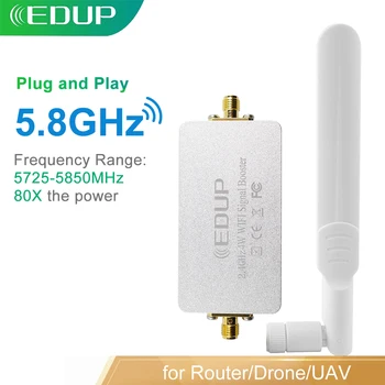 EDUP WiFi Booster 5.8 GHz 4W Bevielio Signalo Stiprintuvas Stiprintuvas Plug&Play Nuimama Antena Siganl Asortimentą Pratęsti Drone Maršrutizatorius