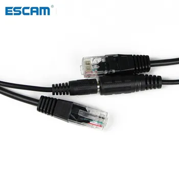 ESCAM Karšto POE Kabelis Pasyvus Power Over Ethernet Adapterio Kabelį POE Splitter Purkštuvas Maitinimo Modulis 12-48v IP Kameros