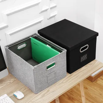 Failų Saugojimo Dėžutė su Dangčiu Didelis, su pakabinimo Strypas Stiliaus Katalogą Organizatorius Lauke Desktop Storage Box