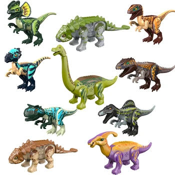 Fiksavimo Blokai Big Juros Periodo Dinozaurų Blokai Žaislai Parkas Suderinama Žinomo Prekės Ženklo Dovana Modeliavimas Gyvūnų Rex Balso Berniukas Vaikai
