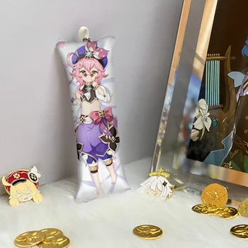 Genshin Poveikio Dori, Mini Dakimakura Key Chain Bag Pakabukas Anime Priedai Mažas Mielas Kūno Pagalvė Paketų Prižiūrėtojų Raktinę Maišelį Pakabučiai 2 Pusė
