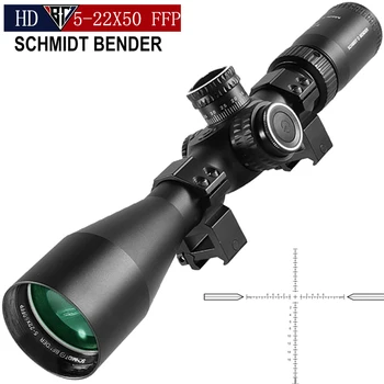 HD 5-22X50 FFP Taktinis taikymo Sritis Pirmas Židinio Plokštumos Medžioklės Optinis Riflescopes Lock Reset Airsoft Fotografavimo Paminklai