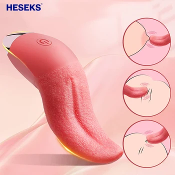 HESEKS Modeliavimo Kalba Lyžis Vibratorius Moterų G Spot Klitorio Stimuliatorius Spenelių Masturbator Vibratoriai Sekso Žaislas Moterims