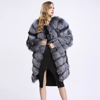 HJQJLJLS 2021 Žiemos Moterys Visą Rankovės Dirbtiniais Kailių Paltai Elegantiškas Storas Šiltas Ilgio Dirbtinis Kailis Kailis Overwear Moterų Netikrą Kailio Striukė