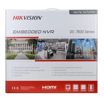 Hikvision NVR Įterptųjų Plug & Play 4K NVR su 2 SATA Sąsajos 8/16CH POE Uosto Saugumo Kameros H. 265 P2P