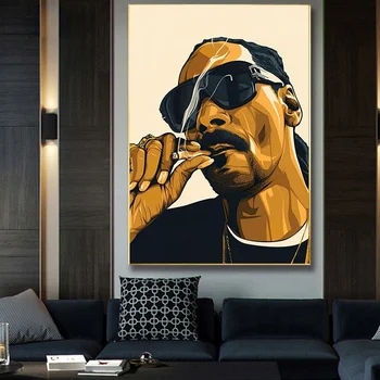 Hip-Hop Snoop Dogg Dainininkas Star Reperis Plakatai Sienos Menas Nuotraukas Dekoratyvinis Spausdinti Drobė Paveikslų Kambarį Namų Dekoro