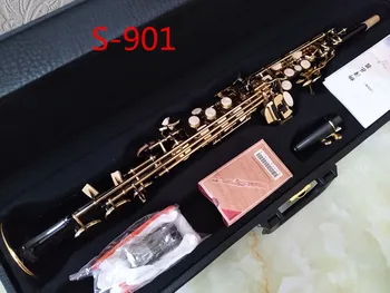 Japonija Yanagisawa S-901 Black Sopranas Saksofonas B butas žaisti profesionaliai Viršuje Muzikos Instrumentai profesinės
