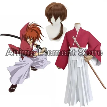 Japonų Anime Rurouni Kenshin Budelis Himura Kenshin Kimono Kendo Kostiumas, Cosplay Kostiumai, Kostiumai Nemokamas Pristatymas
