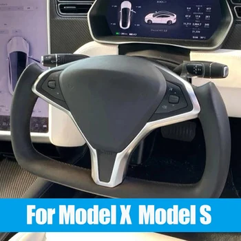 Jungas Lenktynių Custom Stiliaus Vairas Oda -Tesla Model S Modelis X