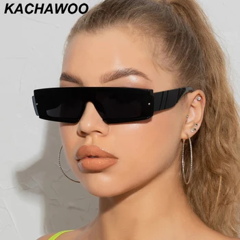 Kachawoo mažas rėmo retro akiniai nuo saulės moterims, stačiakampio formos leopard baltas juodas saulės akiniai vyrams stilingas uv400 Europos lašas laivas
