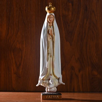 Katalikų Our Lady of Fatima Statula Mergelės Marijos Skulptūra Paveikslas Namų Stalo Katalikų Apdailos Ornamentu Mergelės Paveikslas