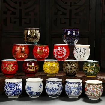 Keramikos, Porceliano Arbatos, Kavos Yerba Mate Taurės Teaware Drinkware Kung Fu Arbatos Puodelio Nustatyti Dvigubo sluoksnio Izoliacija Vandens Taurė