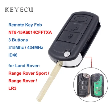 Keyecu Apversti Nuotolinio Automobilio Raktas Fob 3 Mygtukai 315 / 433MHz ID46 Mikroschemą Land Rover LR3 