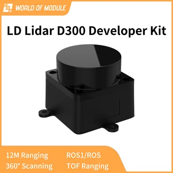 LD06 LD19 D300 Lidar Skaitytuvas 360°TOF LD LIDAR Svyruoja 3D Jutiklis Rinkinys su 12m Asortimentą, ROS2 ROS Robotų Aviečių Pi Jetson NANO