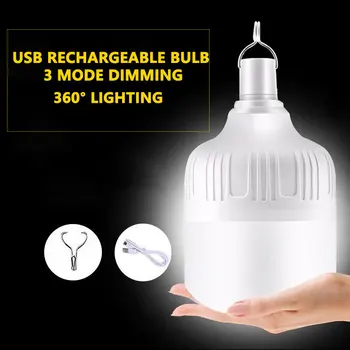 Lauko USB Įkrovimo 360° LED Lempos, Lemputės, Avarinės Šviesos Nešiojamų pajungti Kempingas Žibintai Namų Dekoro Naktį Šviesos Karšto Pardavimo