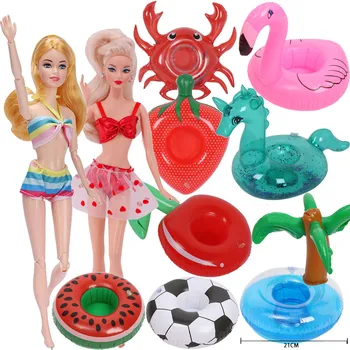 Lėlės Drabužių Priedai Tinka Barbiees Mini Plaukimo Žiedas Bikini maudymosi kostiumėlis Beach Kaitintis Ant Vandens Cartoon Stiliaus 