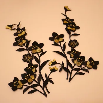 Mados gėlių išsiuvinėti Pleistrai Drabužių geležies Siuvinėjimo Lipdukai Drabužių Aplikacijos gėlių Dekoracija Ženklelis parche