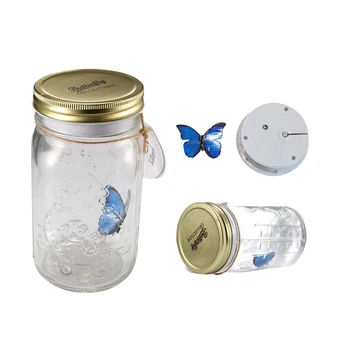 Mason Jar Drugelis Butelis Kūrybos Dovana Butterfly Fly Subtilus Ornamentas Stiklo Butelis, Miegamasis Namų Dekoro