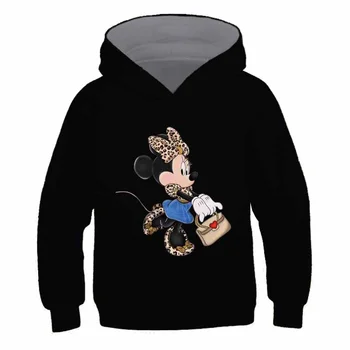 Mickey Mouse Hoodies Vaikai Pavasarį, Rudenį, Susagstomi Megztiniai Vaikams Ilgomis Rankovėmis Viršūnes Drabužiai Berniukams, Mergaitėms Su Gobtuvu Disney Drabužius 1-16 Y