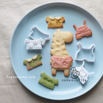 Mielas Žirafa Formos Cookie Cutter Apsirengti Drabužius Sausainių Pelėsių 3D Rankų darbo Desertas Minkštas Pyragas Apdaila Virtuvės Reikmenys