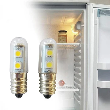 Mini E14 LED Lemputės Šaldytuvas Žibintai SMD5050 1.5 W Šaldytuvas, Mikrobangų Krosnelių Range Hood Naktį Lentelė Siuvimo Mašina LED Lempos