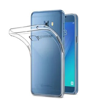 Minkštas Silikoninis Galinio Dangtelio Atveju, Samsung Galaxy C9 C9Pro C9 C9000 Pro C9100 Kristalų Skaidrios TPU Telefono Maišelį su Lukštais GalaxyC9Pro