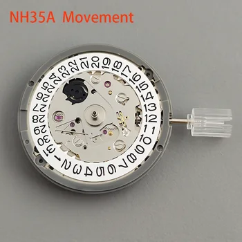 NH35 Judėjimo Originalus Mechaninis Judėjimas su baltos Dienos Lango Prabangus Automatinis laikrodis, Movt Pakeisti dalys