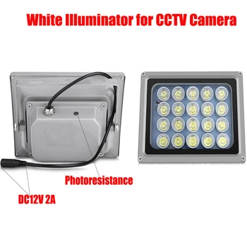 NOVOXY Užpildyti lLight 20PCS Didelės Galios Masyvo White-Light LED Lemputė Šviesos VAIZDO Kamera