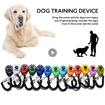 Naminių Kačių, Šunų Mokymo Clicker Plastikiniai Nauji Šunys Spustelėkite Treneris Pagalbos Per Reguliuojamas Plastikinio Riešo Dirželis, Garso Klavišą Grandinės Šuo Tylėti