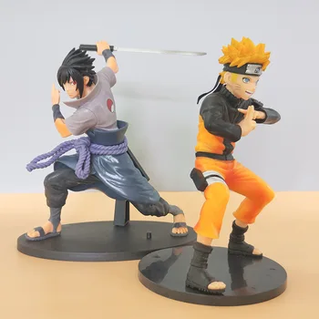 Naruto Shippuden Anime Modelis Statulėlės Sasuke Gaara Veiksmų Skaičius, 2 stilius PVC Statula, Kolekcines, Žaislai, Lėlės Apdailos dovana