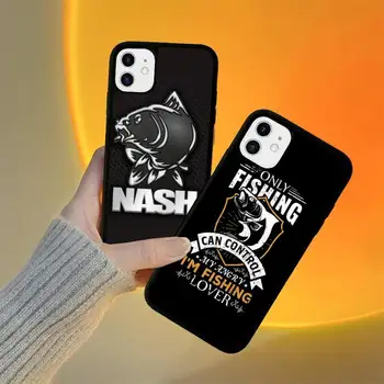 Nash Žvejybos Logotipą, Telefono dėklas Skirtas iphone 11 12 13 14 x xs xr pro max mini plus berniukų, mergaičių dangtis
