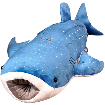 Naujas 55-125CM Naujas Milžinas Pliušiniai Žaislai Jūrų Gyvūnų Mėlynasis Banginis Pagalvę Įdaryti Lėlė, Minkšta Animacinių filmų Gyvūnų Pagalvėlė Vaikams Gimtadienio Dovana
