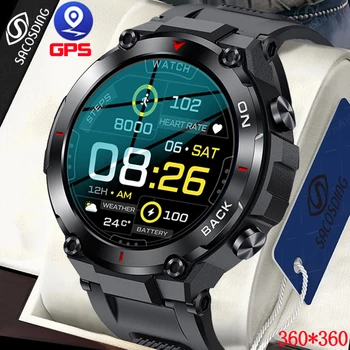 Naujas 5ATM GPS Vyrus Karinių Vandeniui Smartwatch 1.3 Colių HD Profesinio Lauko Smart Žiūrėti Vyras Už Plaukimas Laikrodžiai Men2022