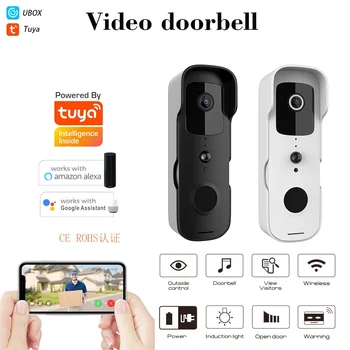 Naujas Tuya Smart Video Doorbell Vandeniui Naktinio Matymo Home Security 1080P FHD vaizdo Kameros Skaitmeninė Vaizdo WiFi Smart IP Vaizdo Doorbell