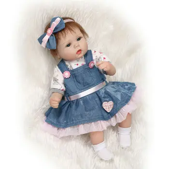 Naujausia Nauja 43cm Silikono Atgimsta Boneca Realista Mados Kūdikių Lėlės Princesė Vaikų Gimtadienio Dovana Bebes Lėlės Reborn