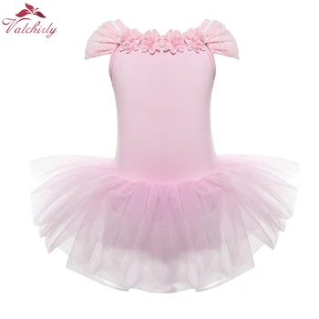 Naujo Dizaino, Vaikams, Gėlių Baleto Suknelė Šalies Šokių Drabužiai Mergaitėms Ballerina Šokių Kostiumas už Bamblys