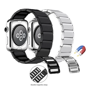 Nerūdijančio Plieno Laikrodžio Juosta, Diržu, Apple Watch 49mm 8 7 6 5 4 3 21 45mm 41mm 44mm 40mm 42mm 38mm Magnetine Kilpa Dirželis Watchband