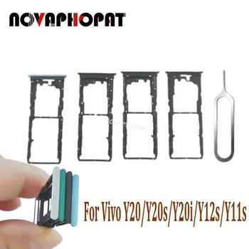 Novaphopat Nauja SIM Kortelė, Dėklas Vivo Y20 Y20s Y20i Y12s Y12a Y11s Sim Laikiklį Lizdo Adapteris Pin Reader