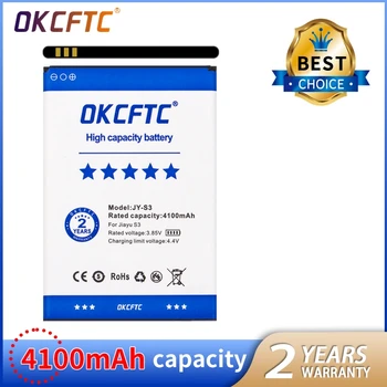 OKCFTC 4100mAh Mobiliojo Telefono Baterija JY-S3 JIAYU JYS3 S3 Pakeisti Ličio Polimero Batteria