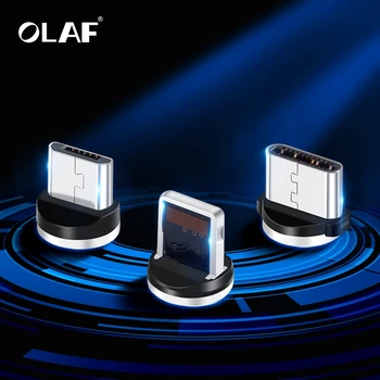 OLAF Magnetinio Kabelio kištuko Tipas C Micro USB C 8 pin Kištukas Greito Įkrovimo Adapteris Telefono 