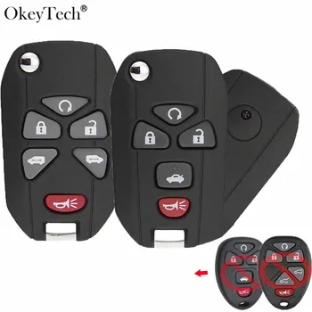 Okeytech 5/6 Mygtukai Modifikuotų Flip Folding Automobilį Nuotolinio Valdymo Mygtuką, Shell Buick G-C 