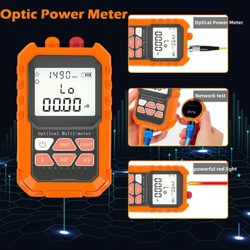 Optinio pluošto Galios Matuoklis -70+3 arba -50+20 dBm Vaizdo Gedimų Lokatorius Tinklo Kabelių Bandymo Nešiojamą Mini Optinio Pluošto Testeris
