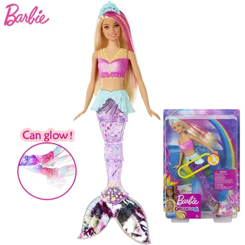 Originalias Barbie Dreamtopia Undinė Mergaitės Lėlės Sparkle Plaukimo Kūno Spalvos Plaukų Žaislai Vaikams, Vaikų Pasakų Princesė Kostiumas