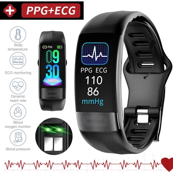 P11 Vyrų Smart Watch Band Fitness Tracker Vandeniui Pedometer Sporto Apyrankę Su Širdies ritmas, kraujospūdžio Stebėsenos